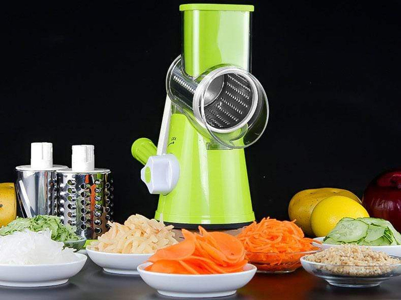 Table Top Drum Grater Manual Vegetable Cutter Slicer