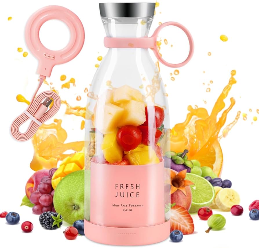 Mini Portable Blender Rechargeable Electric Fruit Juicer Mixers 420ML